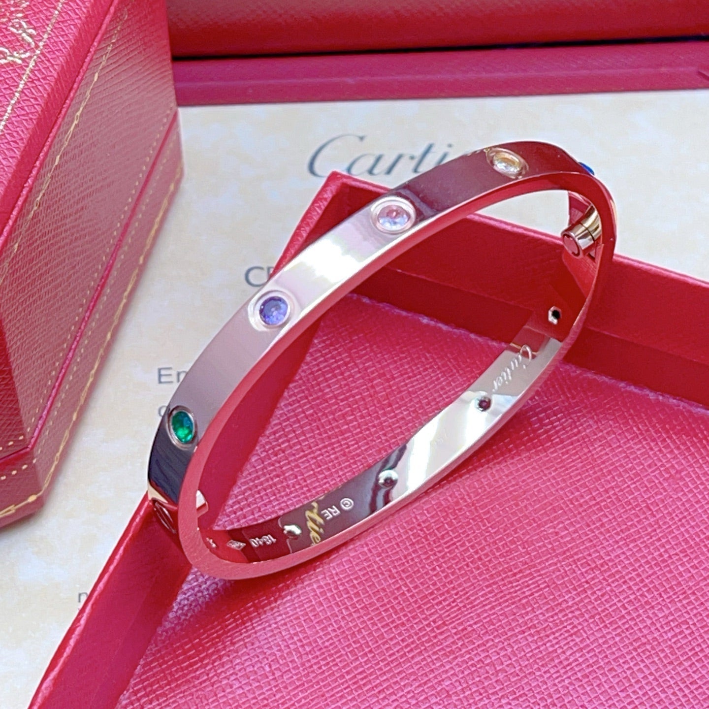 [Noble Aura jewelry] 2026 RAINBOW LOVE BRACELET 6.1MM  10 DIAMONDS