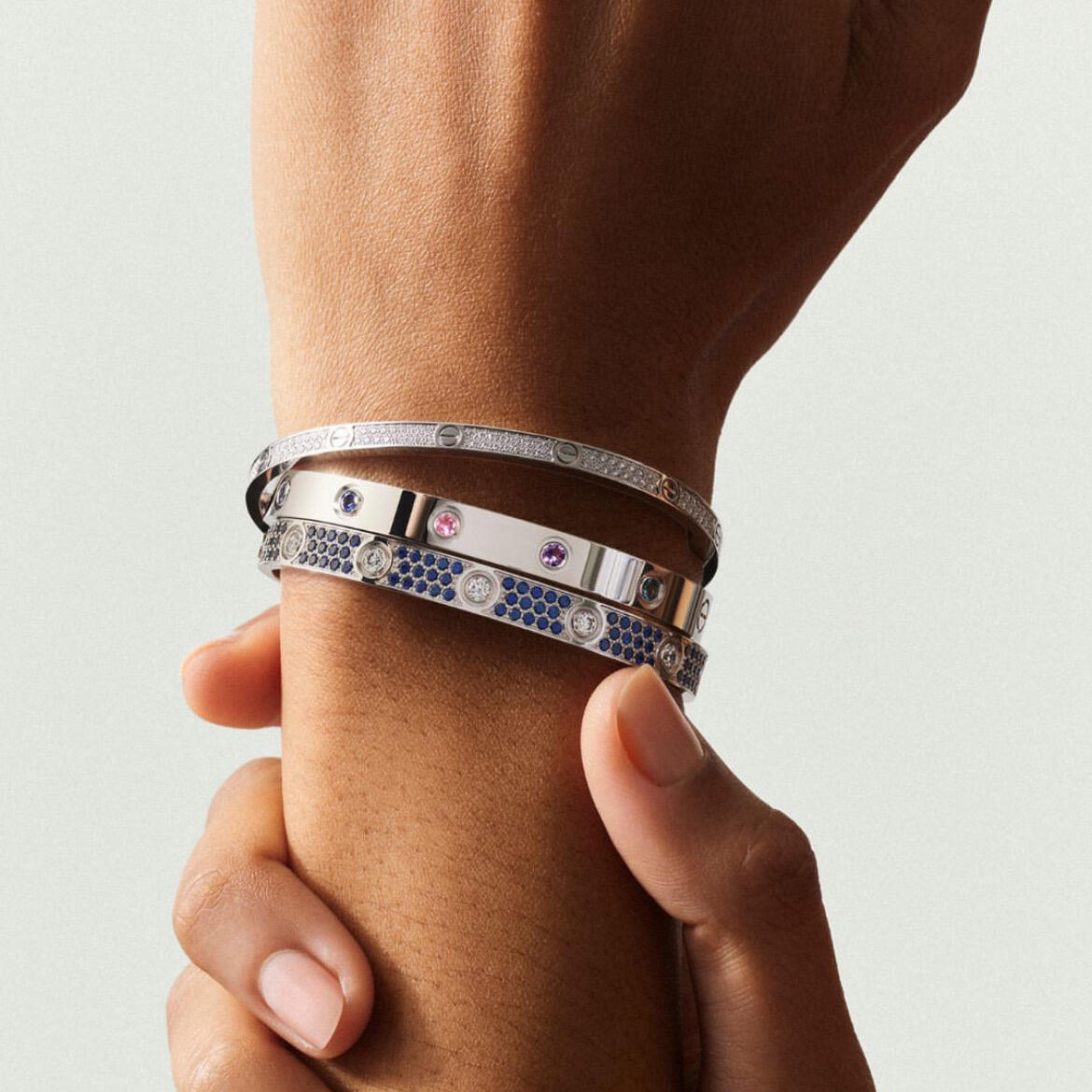 [Noble Aura jewelry]2026 RAINBOW LOVE BRACELET 6.1MM  10 DIAMONDS