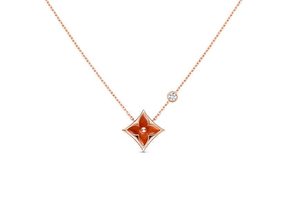 [Noble Aura jewelry]STAR NECKLACE PINK GOLD 1 DIAMOND