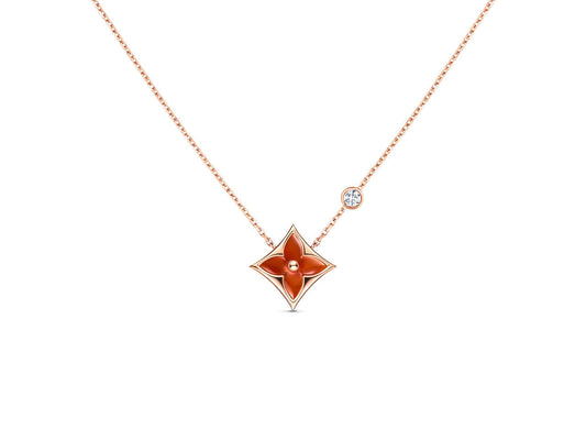 [Noble Aura jewelry]STAR NECKLACE PINK GOLD 1 DIAMOND