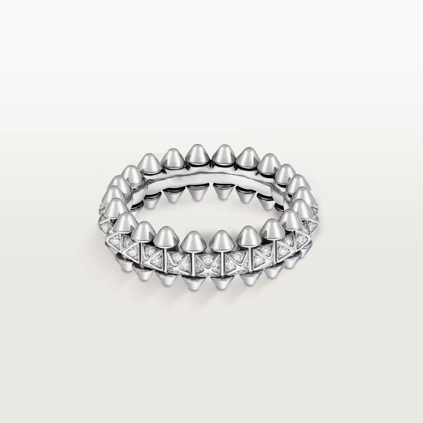 [Noble Aura jewelry]CLASH 6.4MM SMALL FULL DIAMOND RING