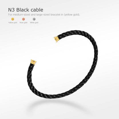 [Noble Aura jewelry]FORCE SERIES BRACELET CABLES 50 CHOICES (DIY SELECTION)