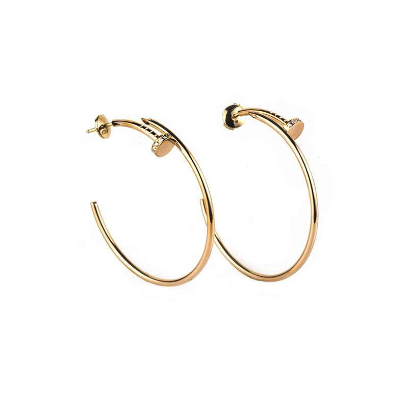 [Noble Aura jewelry]JUSTE EARRINGS GOLD DIAMONDS 1.8MM