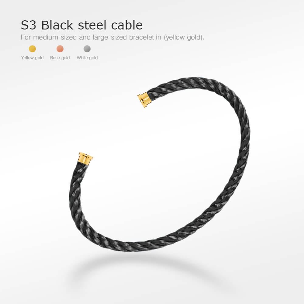 [Noble Aura jewelry]FORCE SERIES BRACELET CABLES 50 CHOICES (DIY SELECTION)