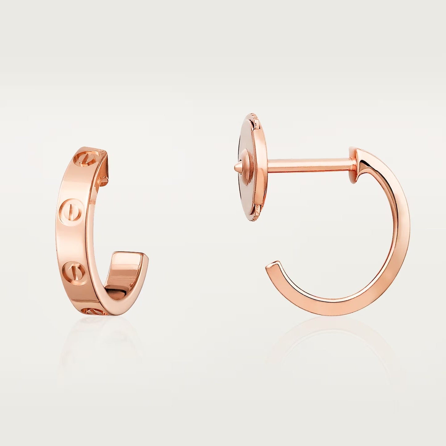 [Noble Aura jewelry]LOVE EARRINGS 2.65 MM NO DIAMOND SMALL