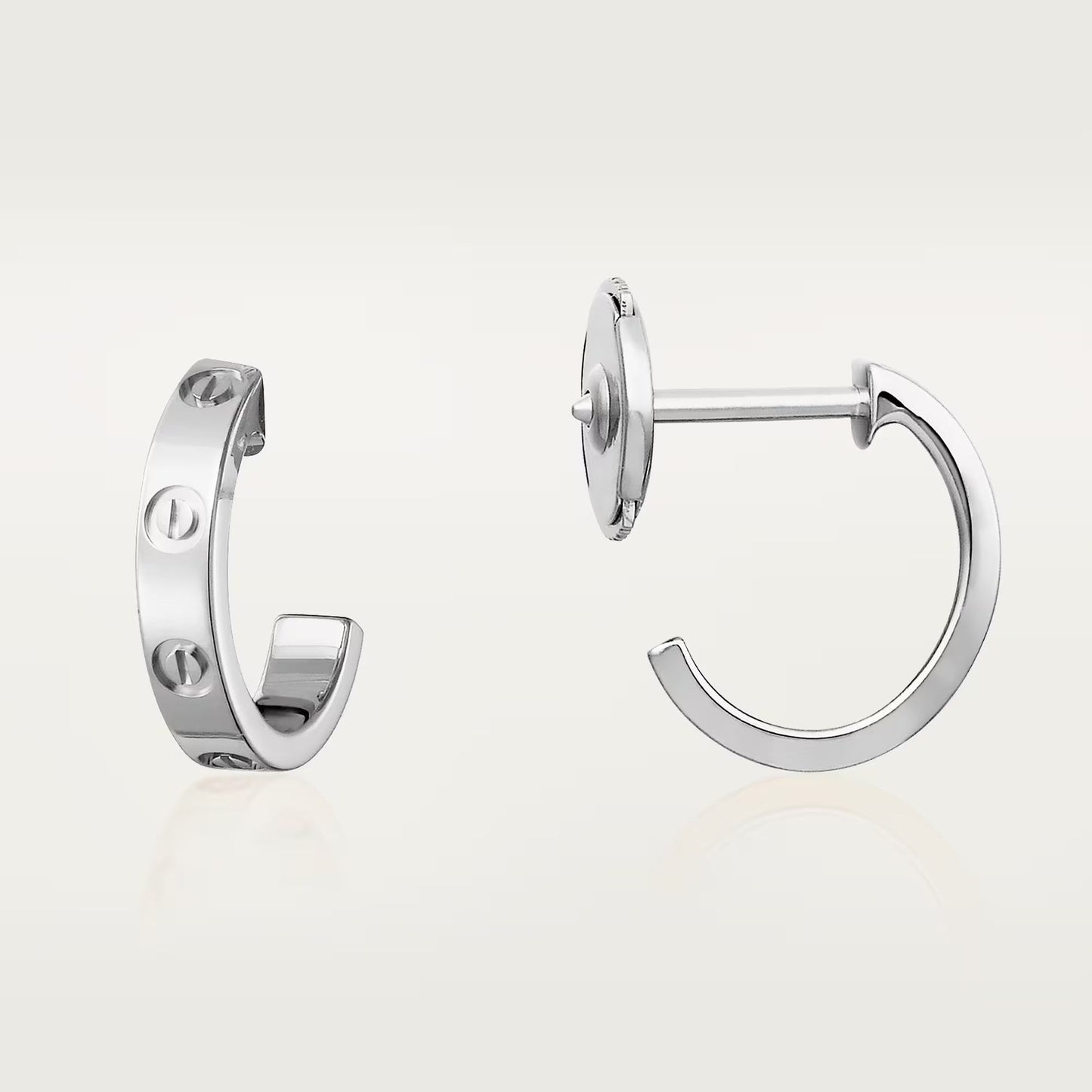[Noble Aura jewelry]LOVE EARRINGS 2.65 MM NO DIAMOND SMALL