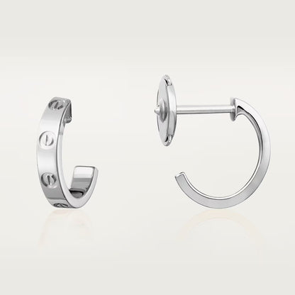 [Noble Aura jewelry]LOVE EARRINGS 2.65 MM NO DIAMOND SMALL