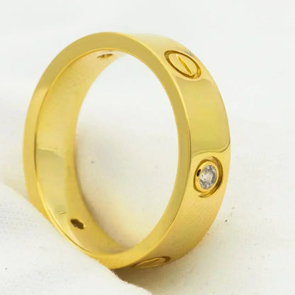 [Noble Aura jewelry]LOVE RING 5.5MM 3 DIAMONDS GOLD
