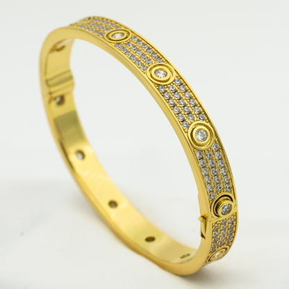 [Noble Aura jewelry]LOVE BRACELET 6.1MM DIAMOND-PAVED 10 BIG DIAMONDS