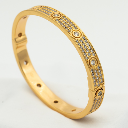 [Noble Aura jewelry]LOVE BRACELET 6.1MM DIAMOND-PAVED 10 BIG DIAMONDS