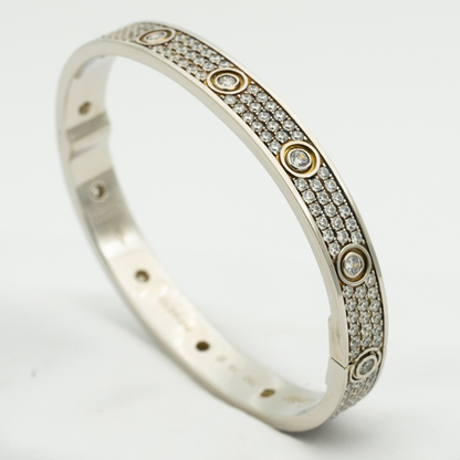 [Noble Aura jewelry]LOVE BRACELET 6.1MM DIAMOND-PAVED 10 BIG DIAMONDS