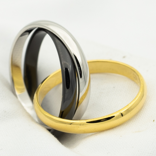 [Noble Aura jewelry]TRINITY RING BLACK GOLD SILVER