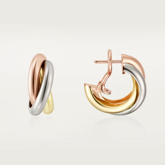 [Noble Aura jewelry]TRINITY ON DIAMOND CLASSIC EARRINGS
