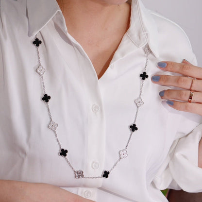 [Noble Aura jewelry]CLOVER 20 MOTIFS ONYX DIAMOND SILVER