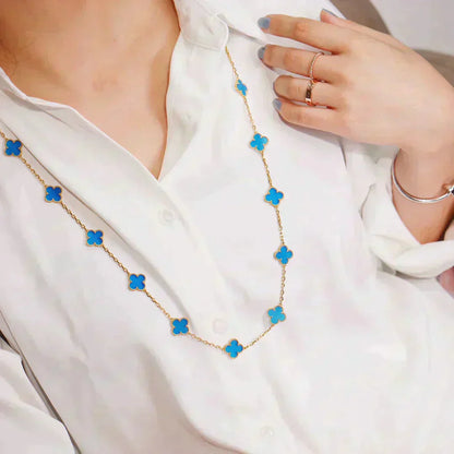 [Noble Aura jewelry]CLOVER 20 MOTIFS TURQUOISE GOLD