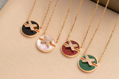 [Noble Aura jewelry]JEUX DE ROSE GOLD DIAMOND NECKLACE