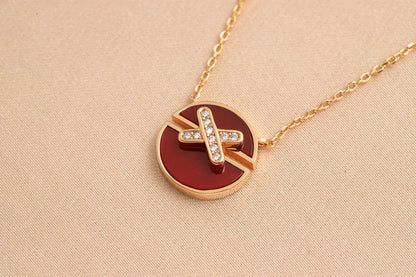 [Noble Aura jewelry]JEUX DE ROSE GOLD DIAMOND NECKLACE