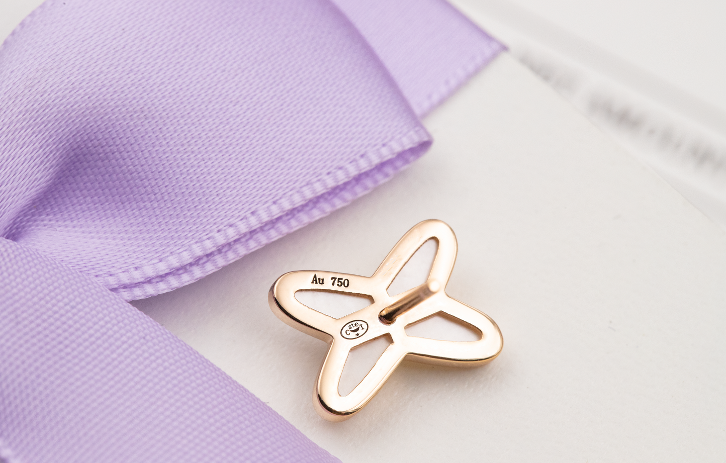 [Noble Aura jewelry]JEUX DE WHITE MOP ROSE GOLD DIAMOND EARRINGS