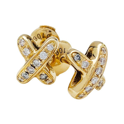 [Noble Aura jewelry]JEUX DE GOLD DIAMOND EARRINGS