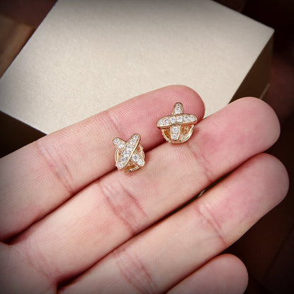 [Noble Aura jewelry]JEUX DE GOLD DIAMOND EARRINGS