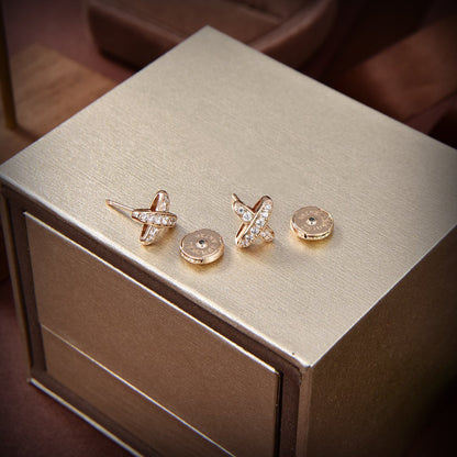 [Noble Aura jewelry]JEUX DE GOLD DIAMOND EARRINGS