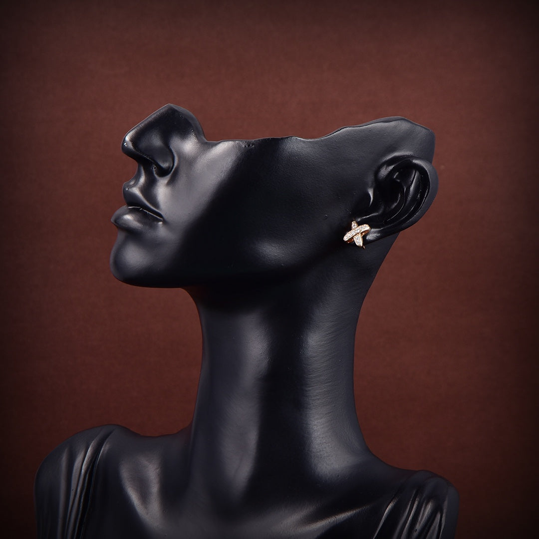 [Noble Aura jewelry]JEUX DE GOLD DIAMOND EARRINGS