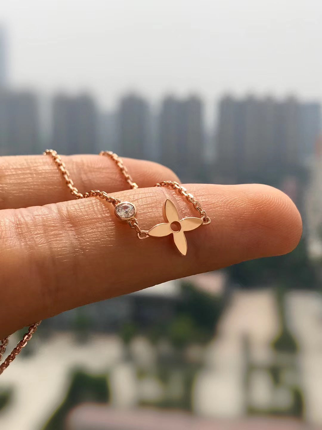 [Noble Aura jewelry]BLOSSOM PENDANT PINK GOLD AND DIAMOND