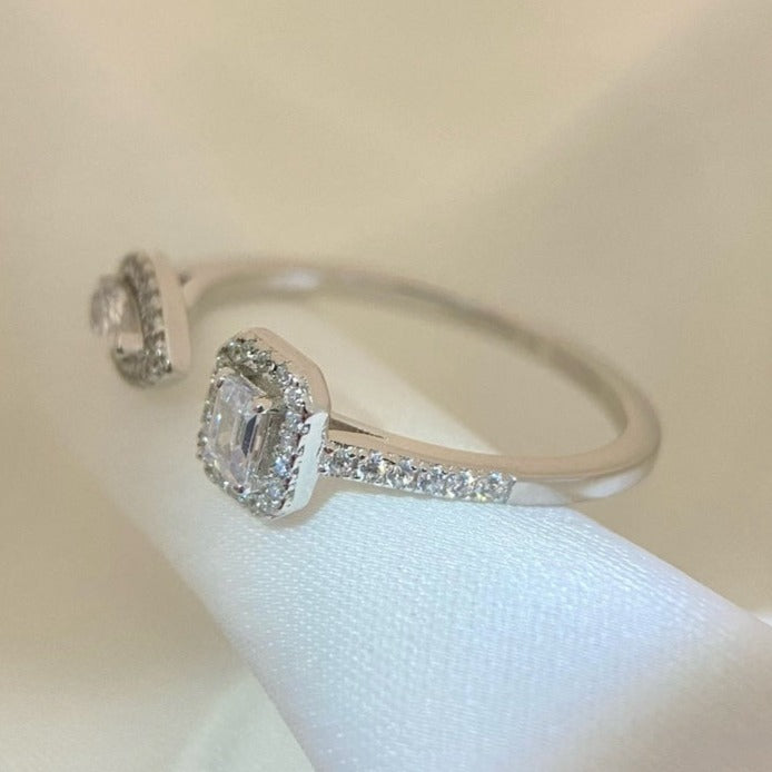 [Noble Aura jewelry]MY TWIN TOI & MOI SILVER DIAMOND RING