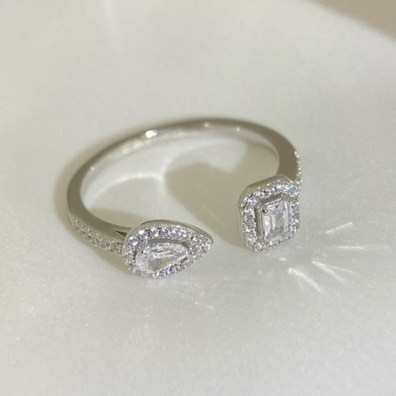 [Noble Aura jewelry]MY TWIN TOI & MOI SILVER DIAMOND RING