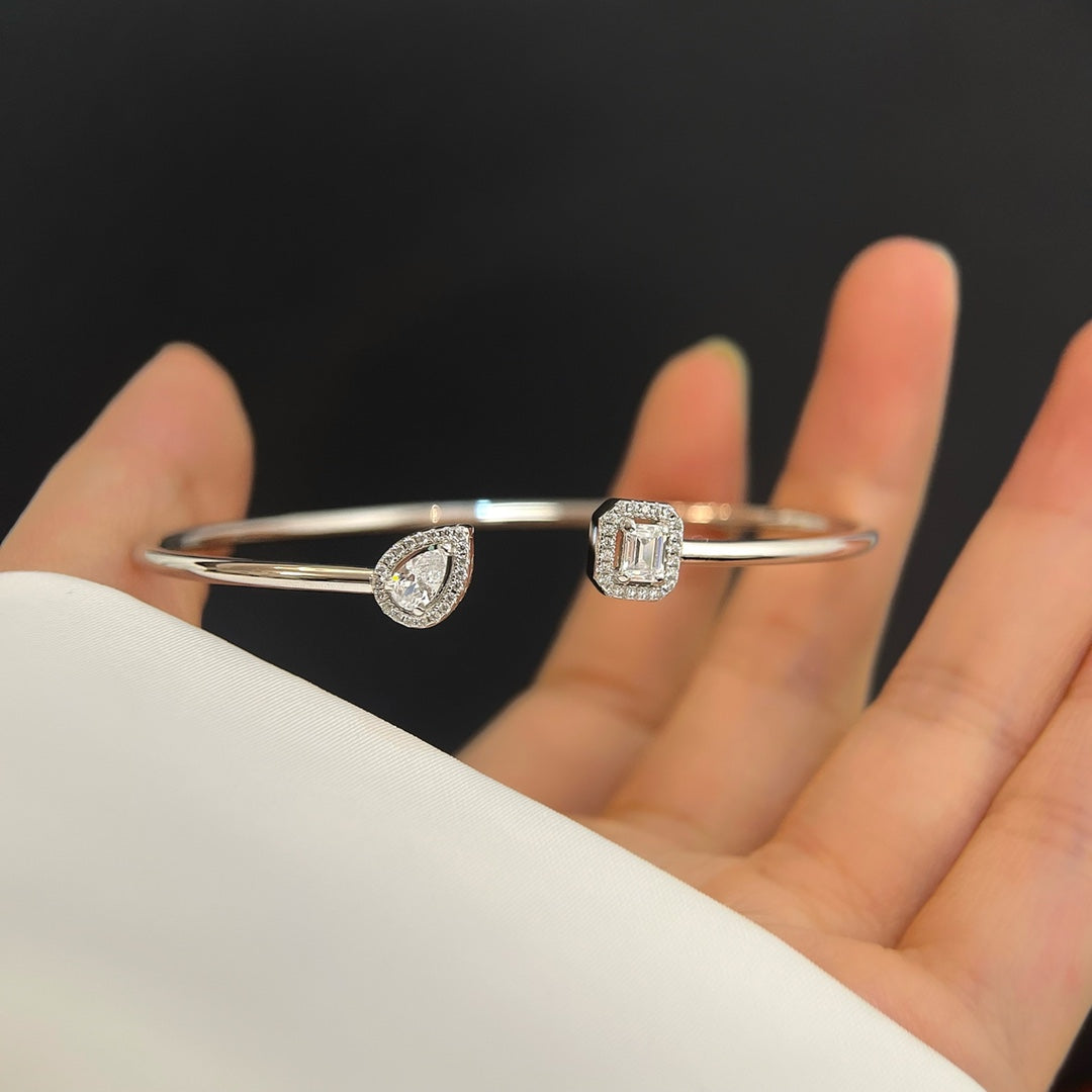 [Noble Aura jewelry]JONC FLEX MY TWIN TOI & MOI SILVER DIAMOND BRACELET