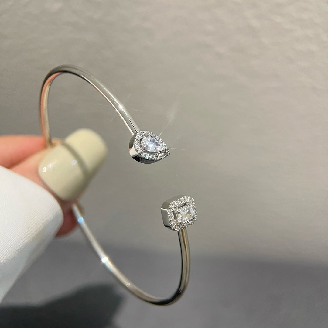 [Noble Aura jewelry]JONC FLEX MY TWIN TOI & MOI SILVER DIAMOND BRACELET