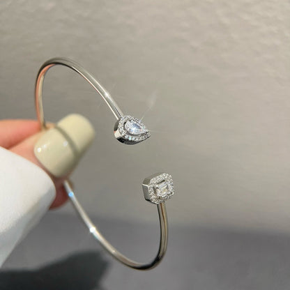 [Noble Aura jewelry]JONC FLEX MY TWIN TOI & MOI SILVER DIAMOND BRACELET