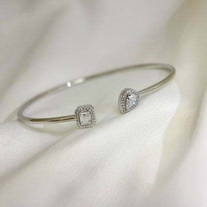 [Noble Aura jewelry]JONC FLEX MY TWIN TOI & MOI SILVER DIAMOND BRACELET