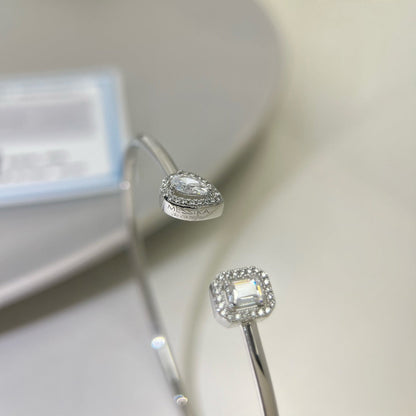 [Noble Aura jewelry]JONC FLEX MY TWIN TOI & MOI SILVER DIAMOND BRACELET