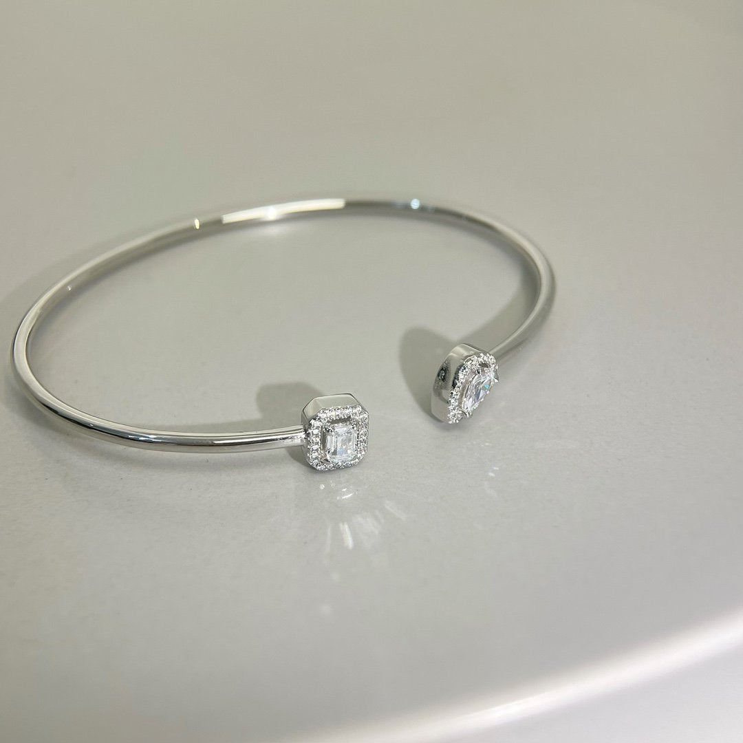 [Noble Aura jewelry]JONC FLEX MY TWIN TOI & MOI SILVER DIAMOND BRACELET