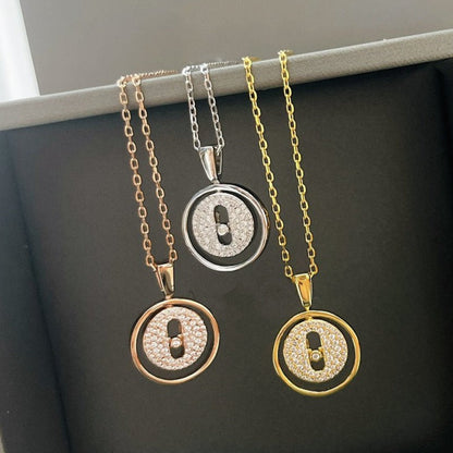 [Noble Aura jewelry]LUCKY MOVER PM PAVED NECKLACE