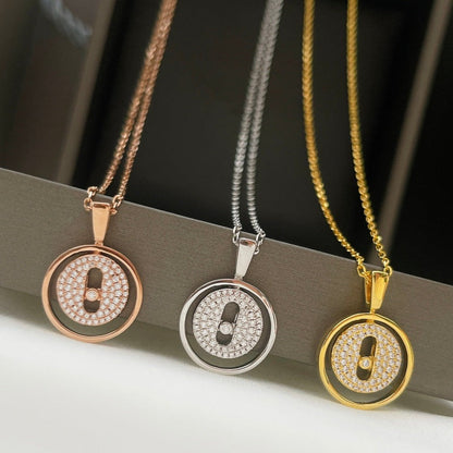 [Noble Aura jewelry]LUCKY MOVER PM PAVED NECKLACE