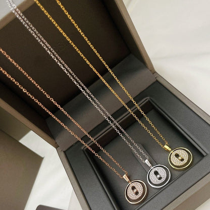 [Noble Aura jewelry]LUCKY MOVER PM PAVED NECKLACE