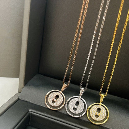 [Noble Aura jewelry]LUCKY MOVER PM PAVED NECKLACE
