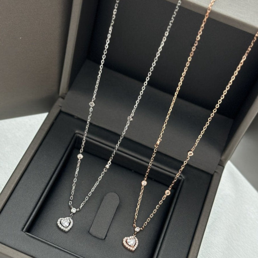 [Noble Aura jewelry]JOY HEART DIAMOND NECKLACE