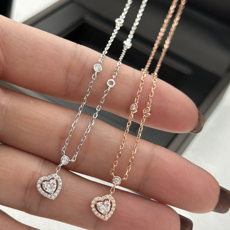 [Noble Aura jewelry]JOY HEART DIAMOND NECKLACE