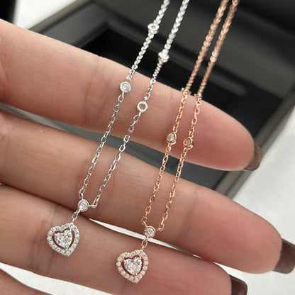 [Noble Aura jewelry]JOY HEART DIAMOND NECKLACE