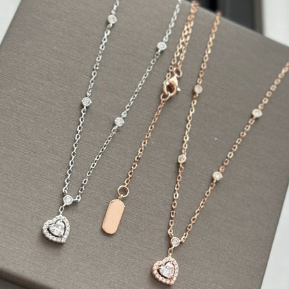 [Noble Aura jewelry]JOY HEART DIAMOND NECKLACE
