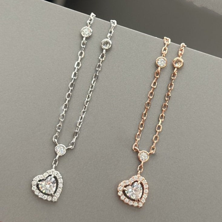 [Noble Aura jewelry]JOY HEART DIAMOND NECKLACE