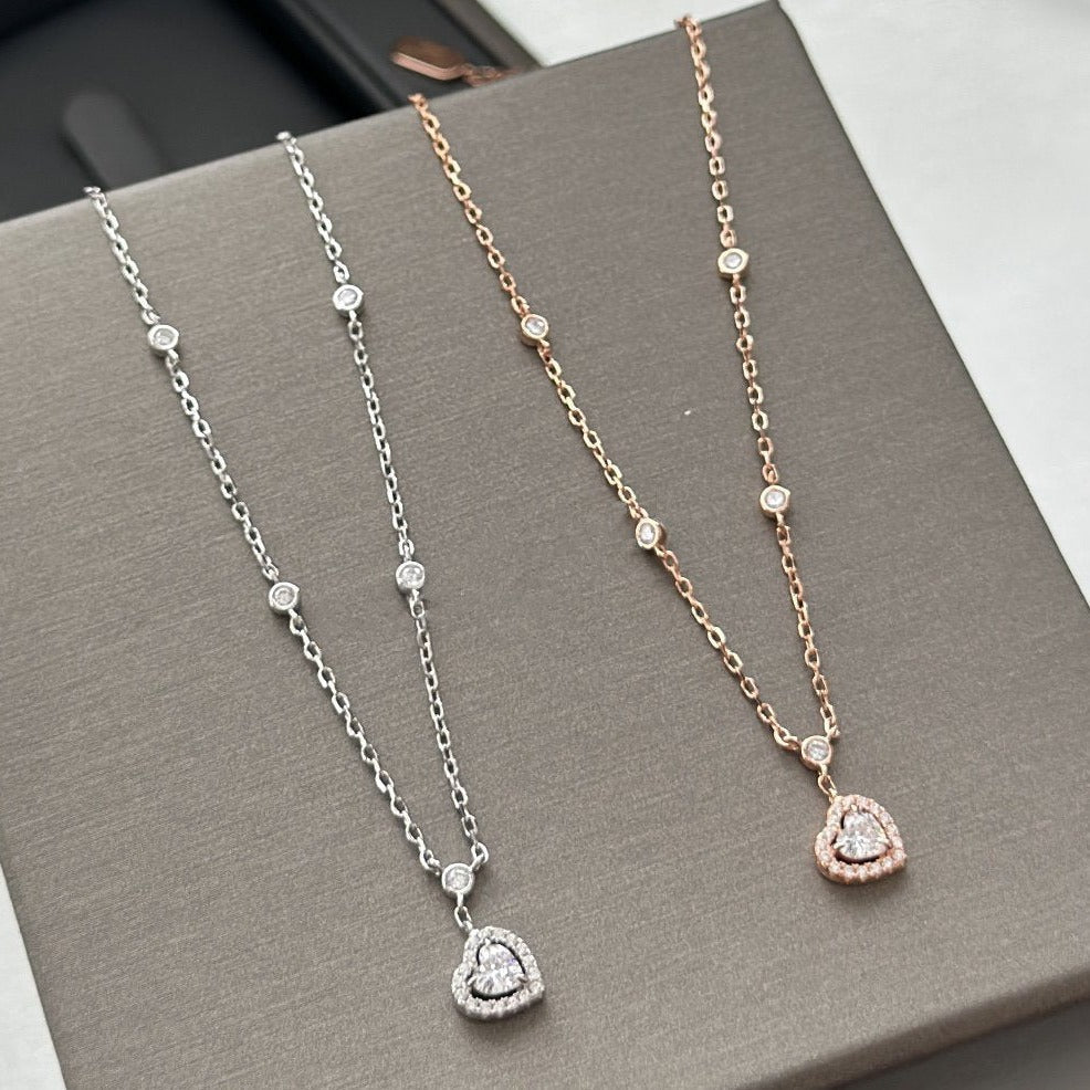 [Noble Aura jewelry]JOY HEART DIAMOND NECKLACE
