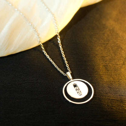 [Noble Aura jewelry]LUCKY MOVE MM SILVER DIAMOND NECKLACE