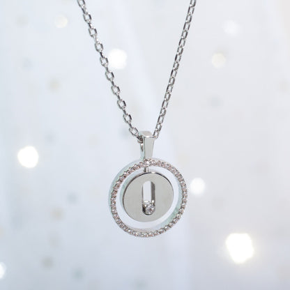 [Noble Aura jewelry]LUCKY MOVE PM NECKLACE SILVER DIAMOND