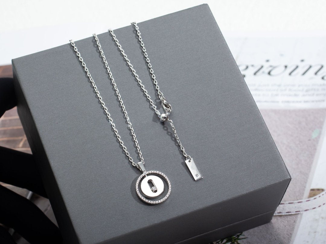 [Noble Aura jewelry]LUCKY MOVE PM NECKLACE SILVER DIAMOND