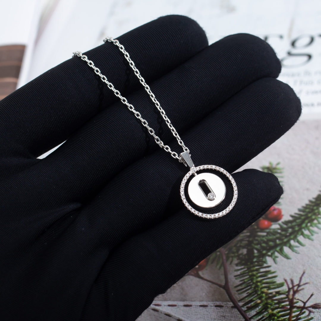 [Noble Aura jewelry]LUCKY MOVE PM NECKLACE SILVER DIAMOND