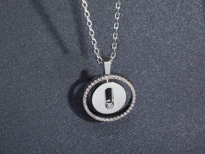 [Noble Aura jewelry]LUCKY MOVE PM NECKLACE SILVER DIAMOND
